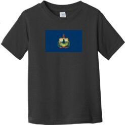 Vermont Vintage State Flag Toddler T-Shirt Black - US Custom Tees
